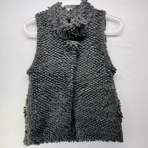 Sam Edelman Cameron loop Charcoal Textured‎ Knit Vest